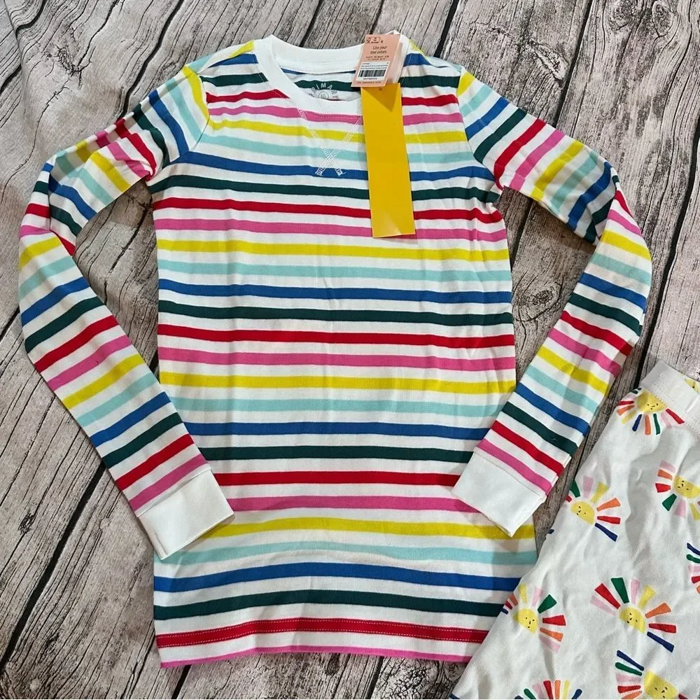 NWT Primary Organic PJ Top &EUC Hanna Andersson Organic Cotton PJ Shorts Size 10